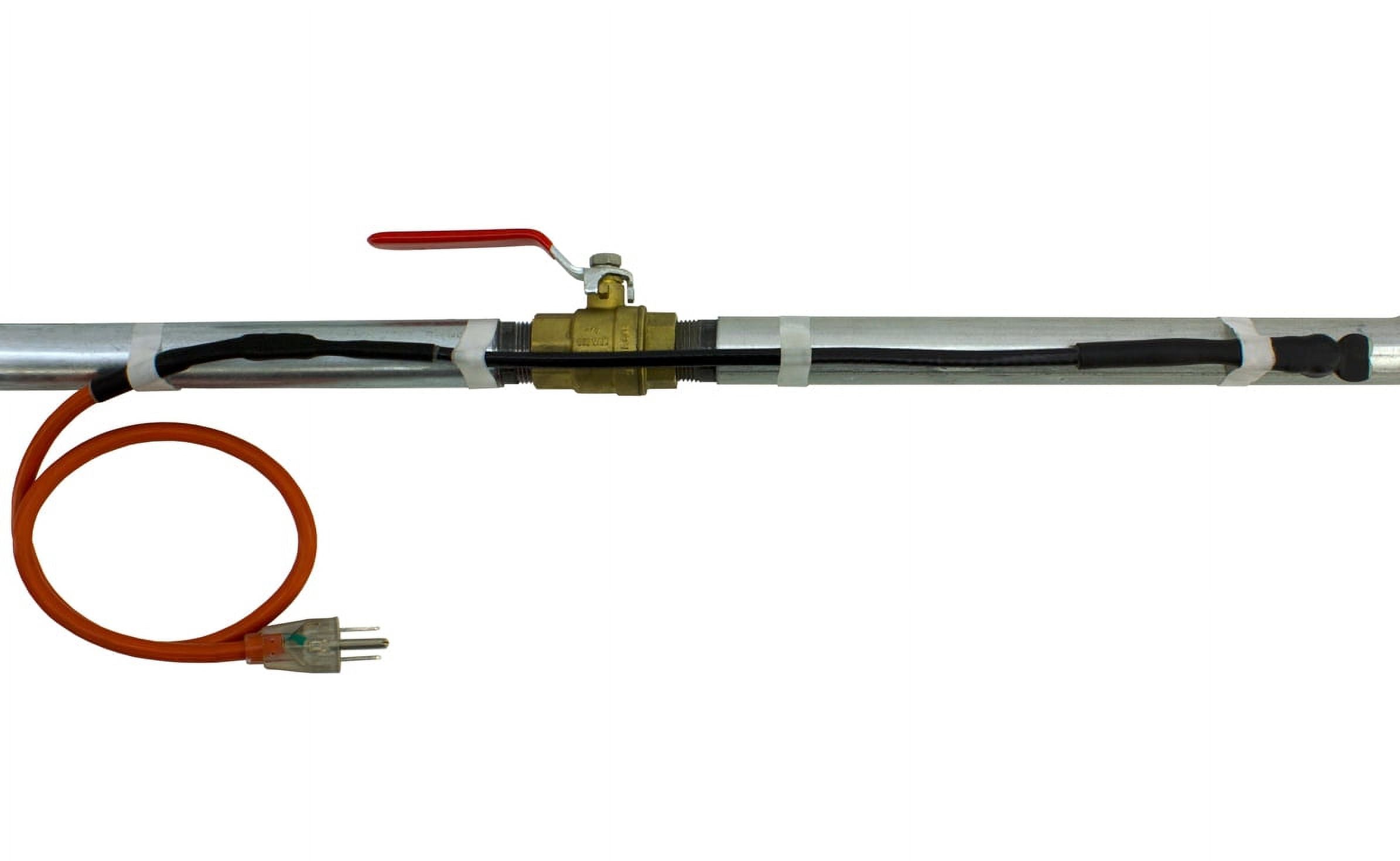 Black 30' Pipe Trace Cable with Stat and Plug G5100