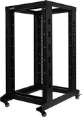 22U 4-Post Open Frame Server Rack Black J628461