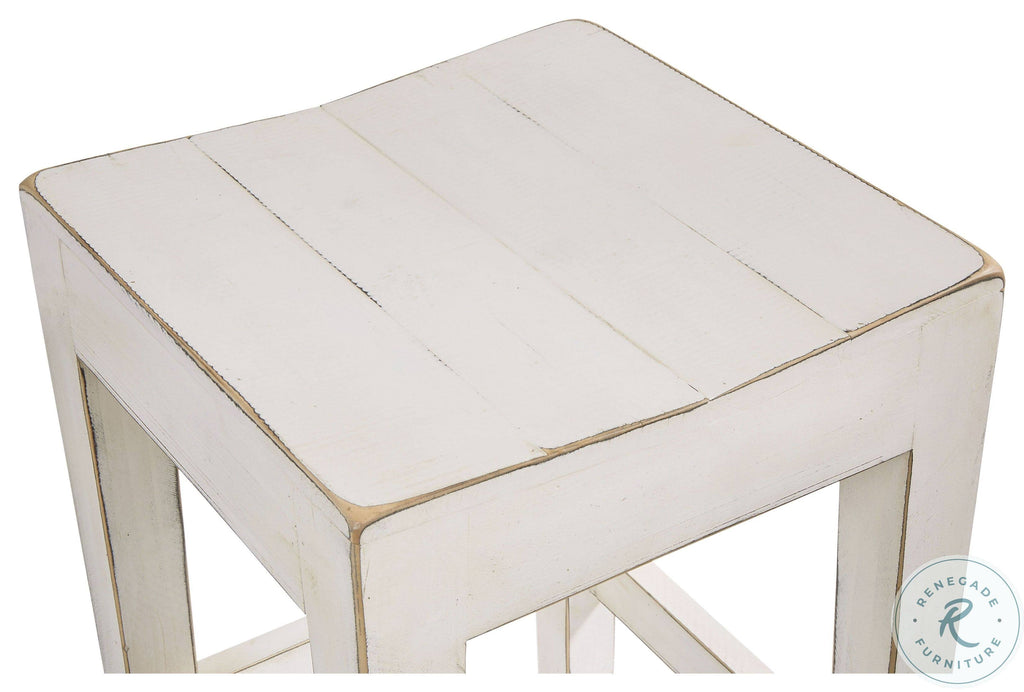 Antique White Counter Height Stool Set of 2 Q4043