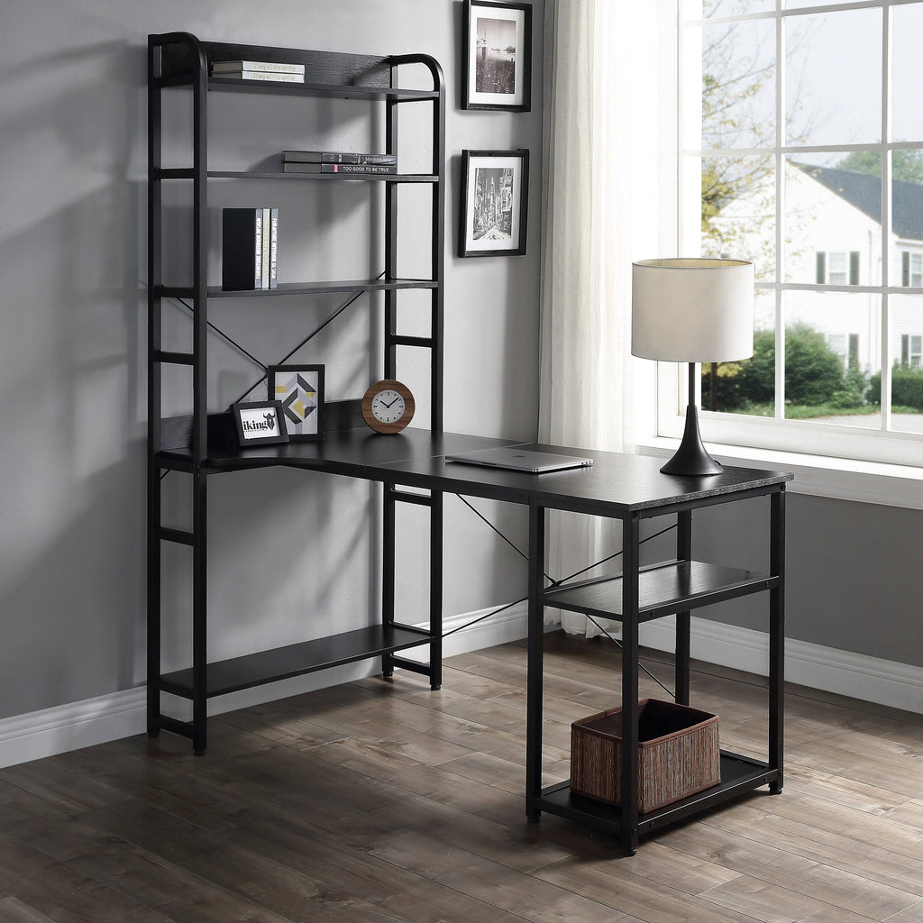 Tiger Home Office Desk with 5-Tier Open Bookshelf S2790