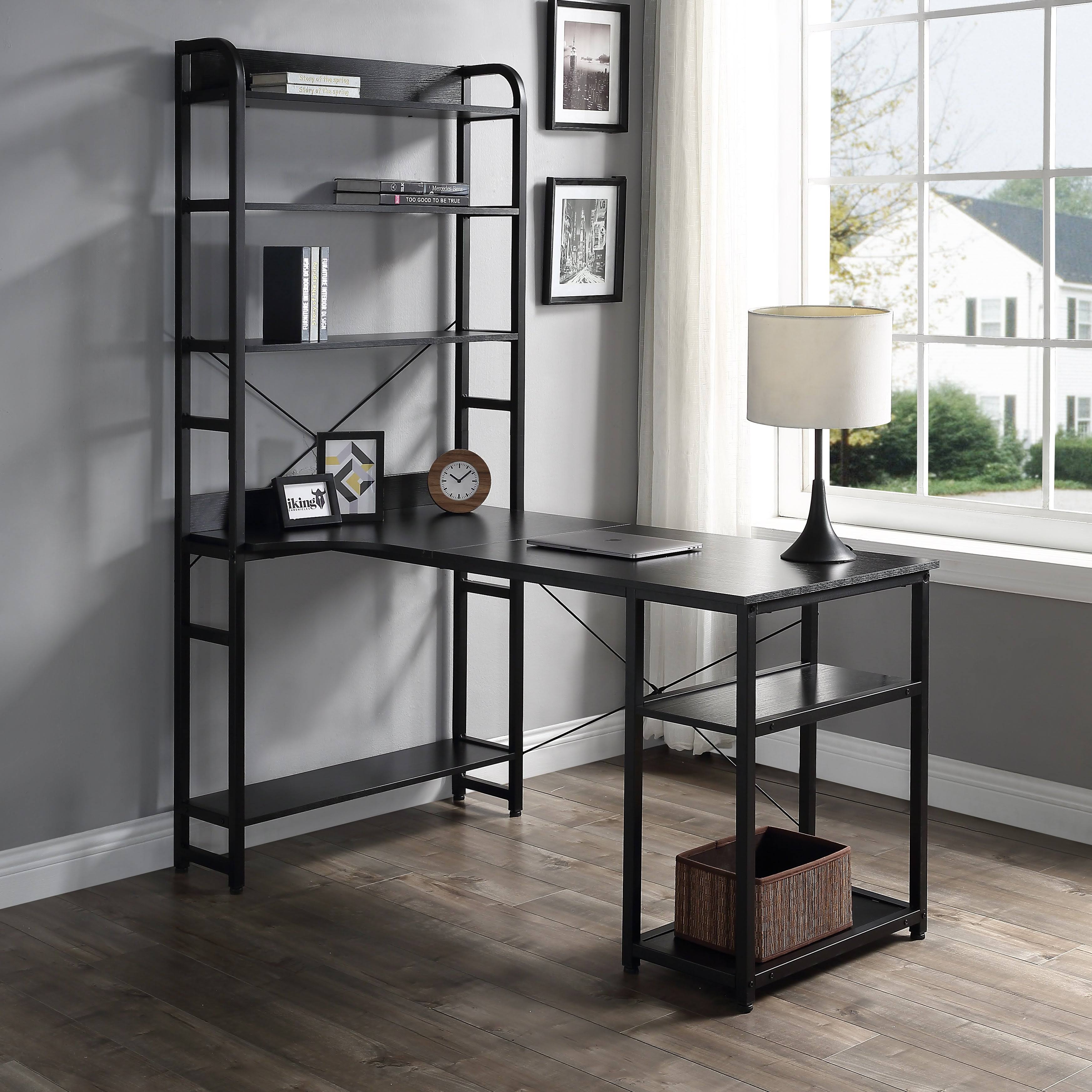 Tiger Home Office Desk with 5-Tier Open Bookshelf S2790