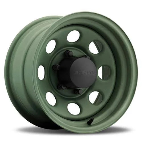 Camo Green 16x8 8x165.10mm 8x6.5 inch Steel Wheels M68960