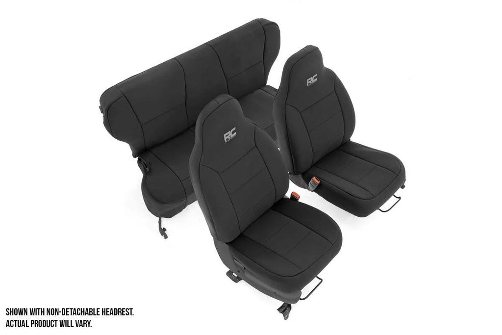 Black Neoprene Seat Cover Set Z277