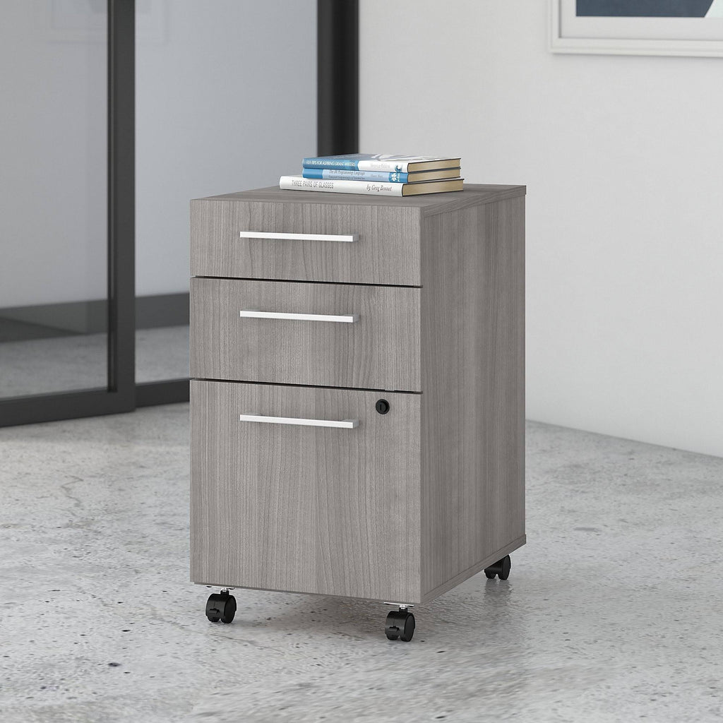 3 Drawer Mobile File Cabinet Platinum Gray Z934133