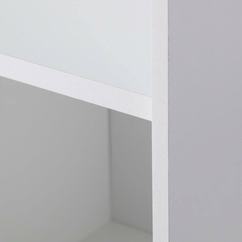White 2-Tier Offset Bookcase D948