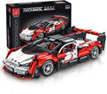 Red and White 1:14 Scale Sports Car MOC Building Blocks Set (1529 Pcs) Pack of 2 X410