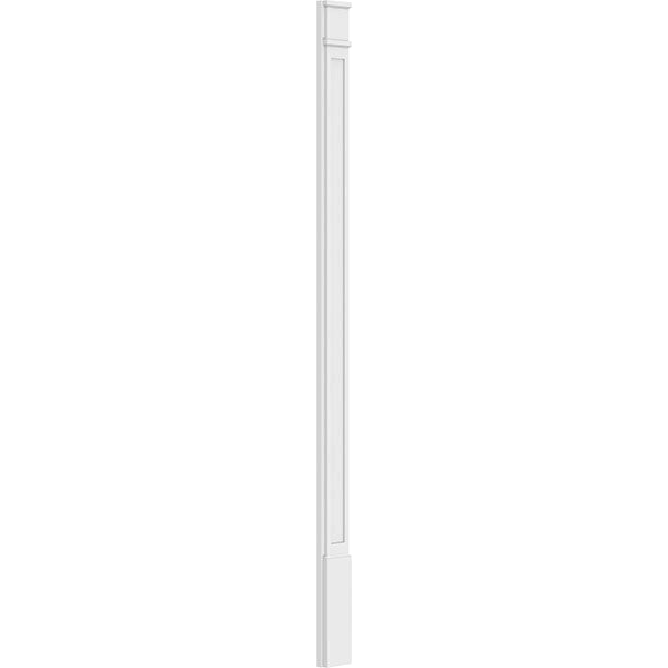 Flat Panel PVC Pilaster with Decorative Capital & Base (Pair) S2611