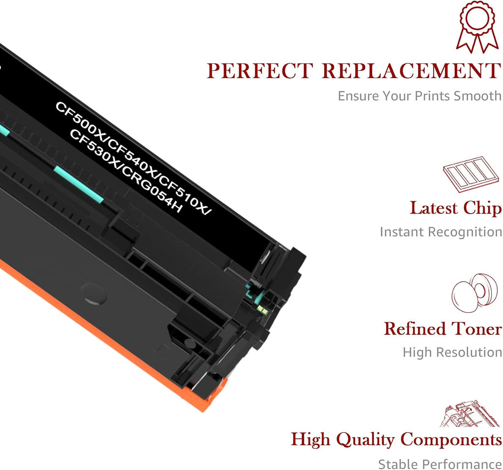 Compatible Toner Cartridge 4-Pack for HP Color LaserJet Printers (Black Cyan Yellow Magenta) M8787