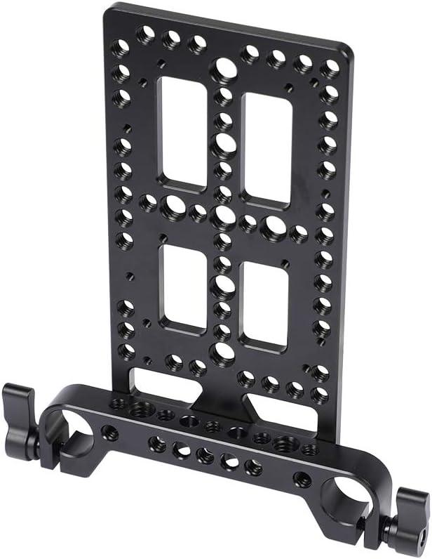 Battery Cheese Plate with 19mm Railblock for V Lock Mount Power Splitter Pack of 2 N513