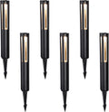 Black 3W 12V LED Pathway Lights, Pack of 6 S531