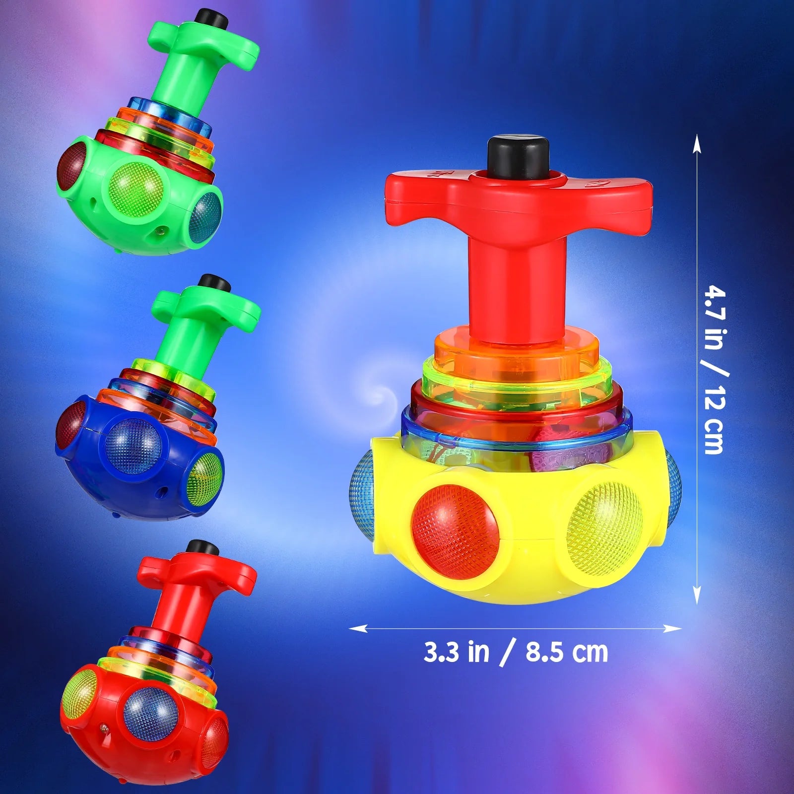4 Pcs Electric Rotate Gyro Toys with Lights and Music Y2829