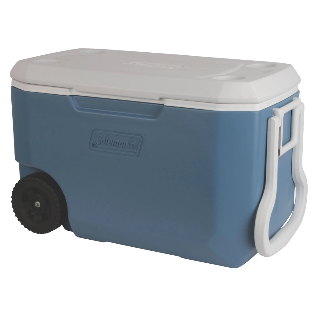 62-Quart Hard Cooler with Wheels, Blue N2546