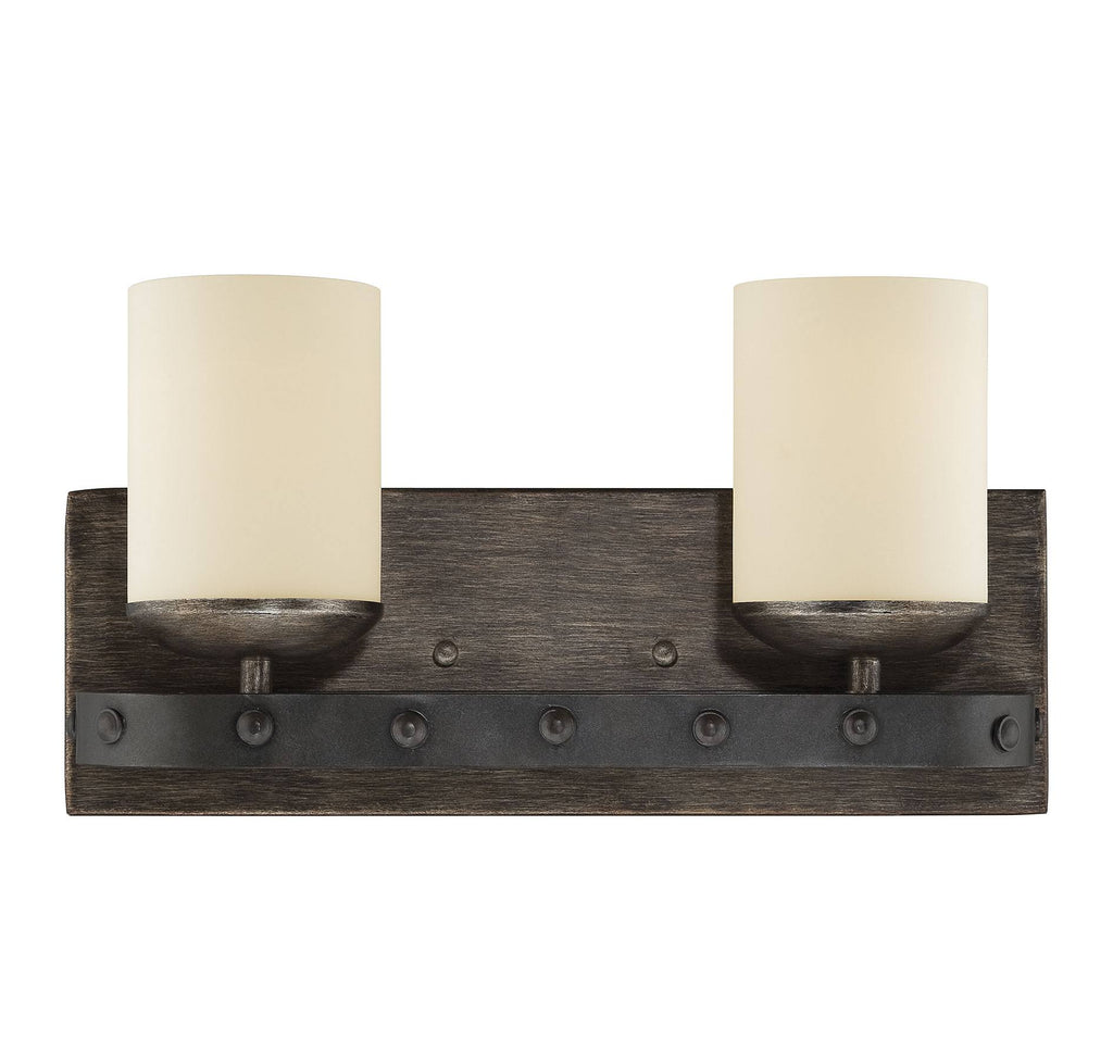 Reclaimed Wood 2 Light Bath Bar H80493