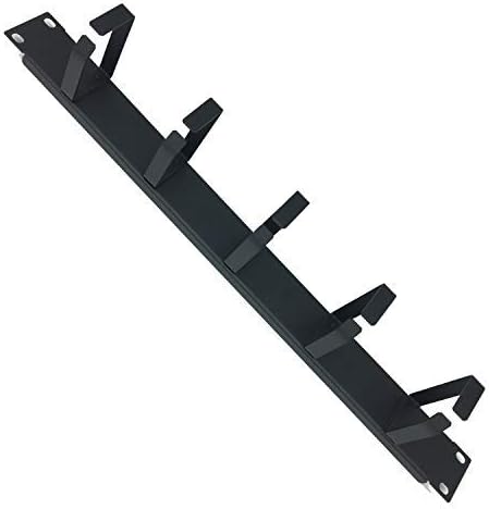 5 Pack 1U 5 D-Ring Cable Manager 19 Inch Horizontal Rack Mount Metal Wire Management System J6011