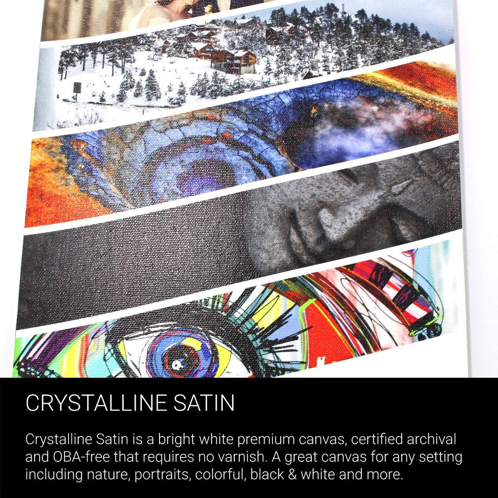 Crystalline Satin Bright White Poly-Cotton Inkjet Canvas 17in x 22in 25 Sheets J2550