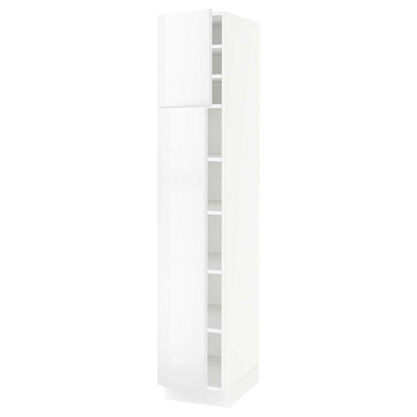 White High Cabinet with Shelves and 2 Doors U40324