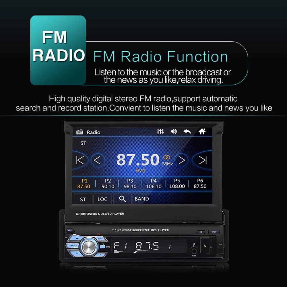 7 Inch Touch Screen Car Stereo with Bluetooth Backup Camera Z48474