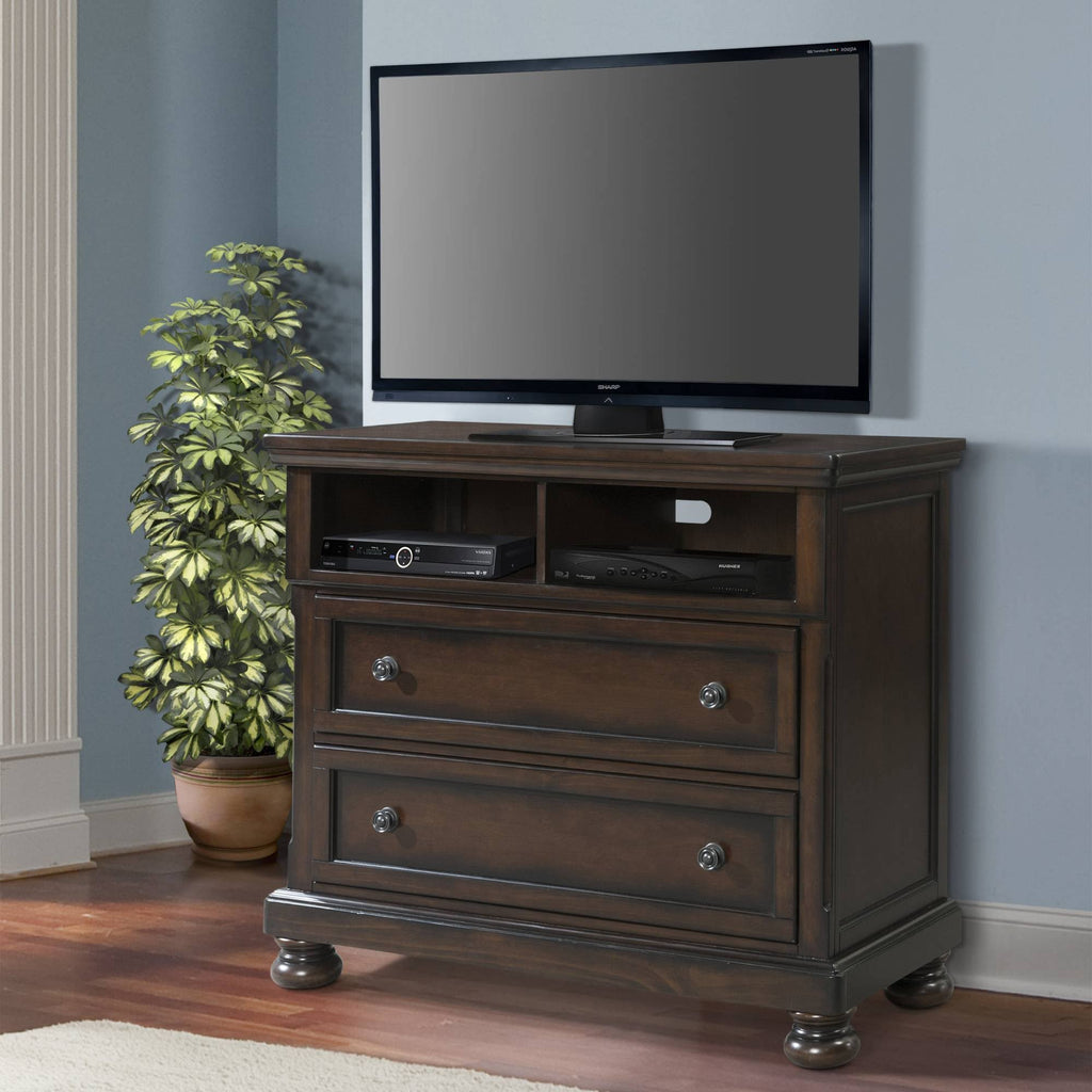 Walnut Media Chest D596
