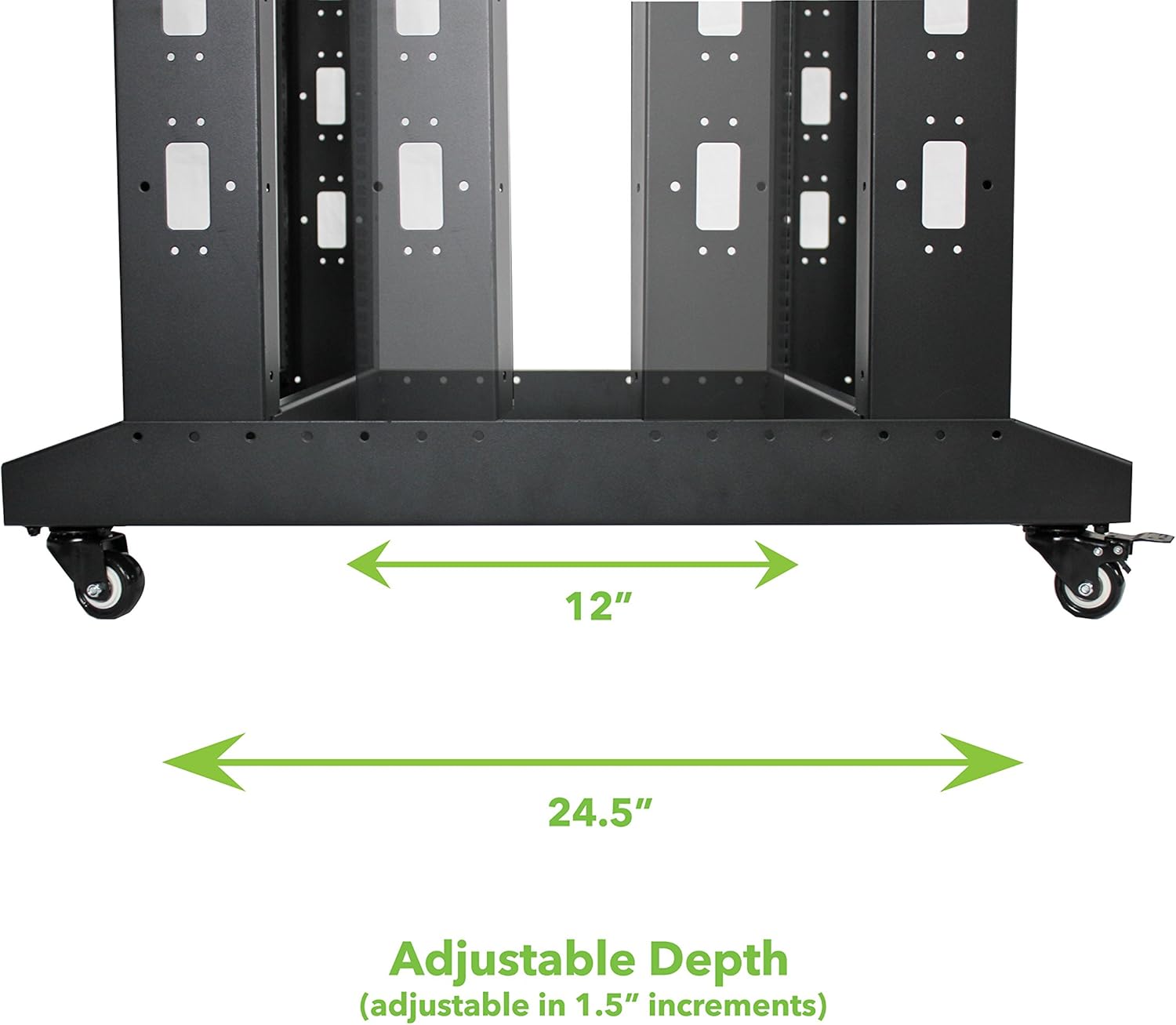 22U 4-Post Open Frame Server Rack Black J628461