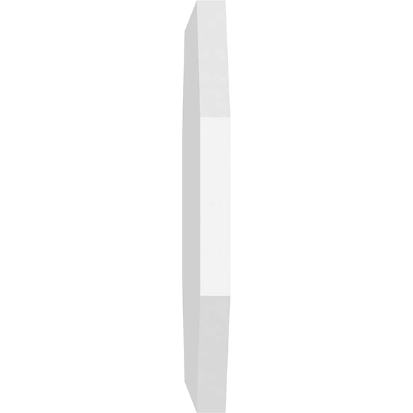 Horizontal Elongated Octagon Surface Mount PVC Gable Vent I86363