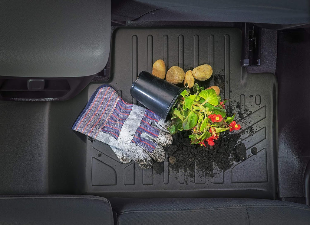 Black Custom Floor Mats 3 Rows and Cargo Liner Set N926