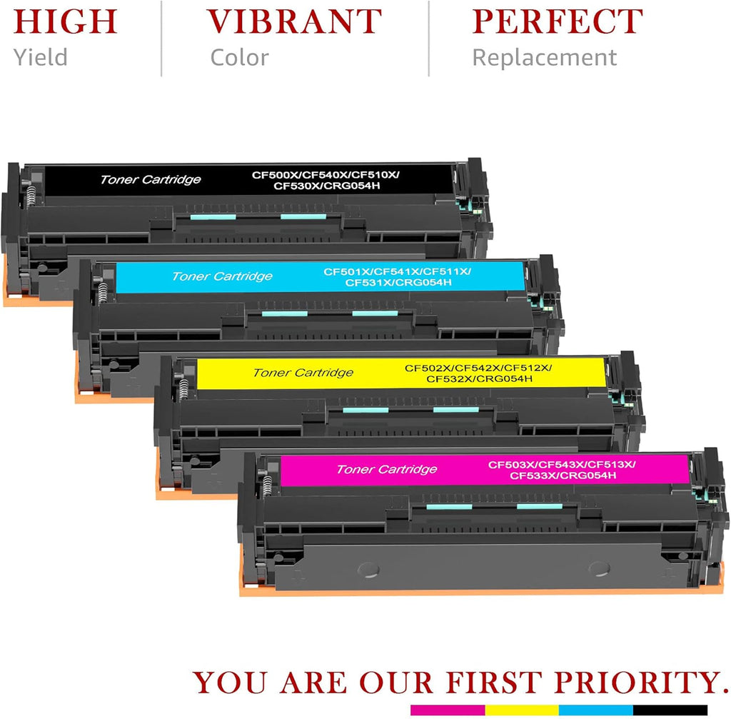 Compatible Toner Cartridge 4-Pack for HP Color LaserJet Printers (Black Cyan Yellow Magenta) M8787