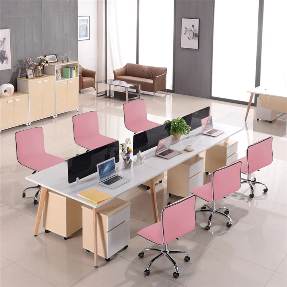 Pink Swivel Task Chair with Adjustable Height Q725751
