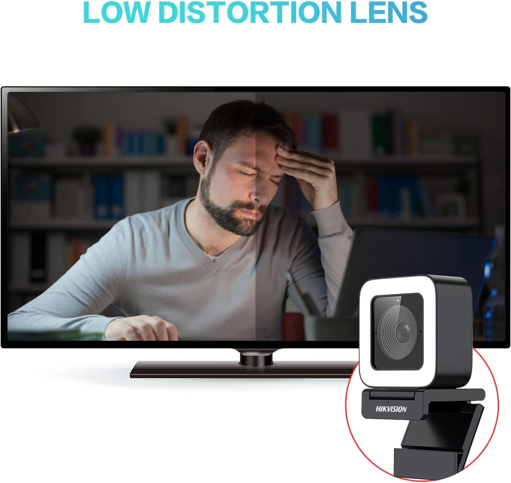2K HD Webcam with Light Microphone, Autofocus, 30fps Type C USB2.0, with Tripod V2373