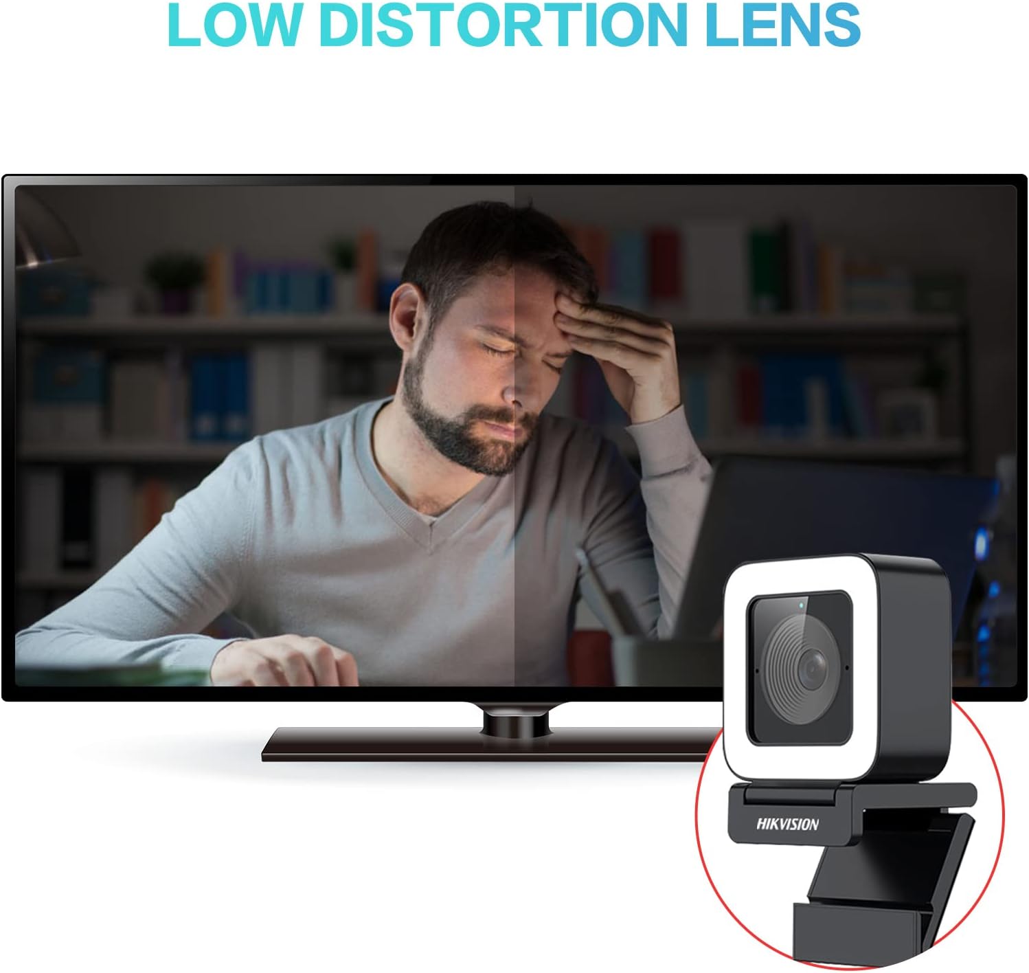 2K HD Webcam with Light Microphone, Autofocus, 30fps Type C USB2.0, with Tripod V2373