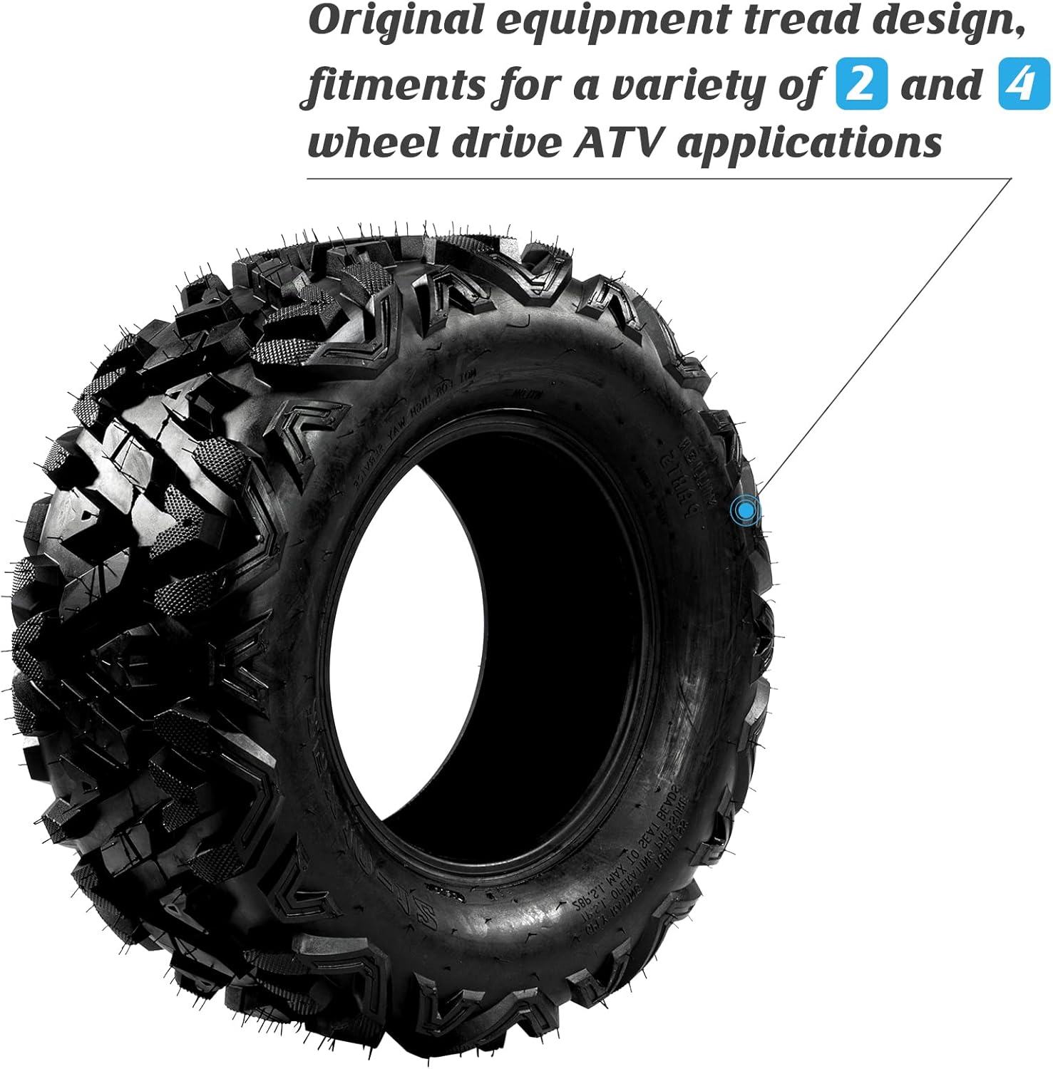 26x11-14 Tubeless ATV UTV Tires, 6 PR, Pair of 2 P443983