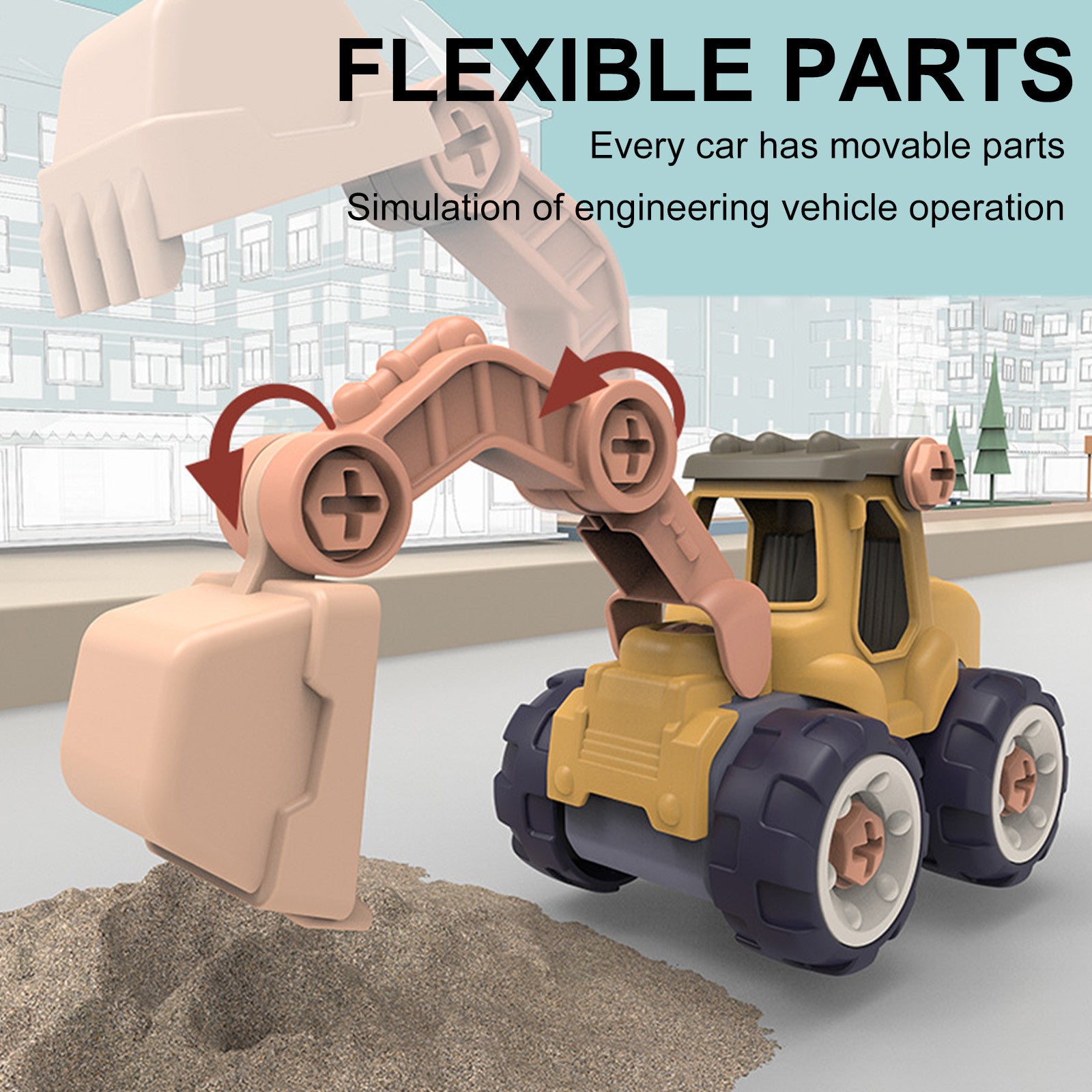 DIY Nut Building Construction Toy Excavator A272