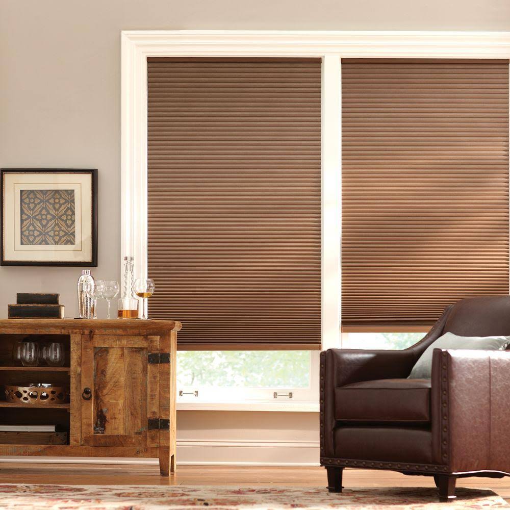 Mocha Cordless Blackout Cellular Shade 52 in. W x 48 in. L I493113