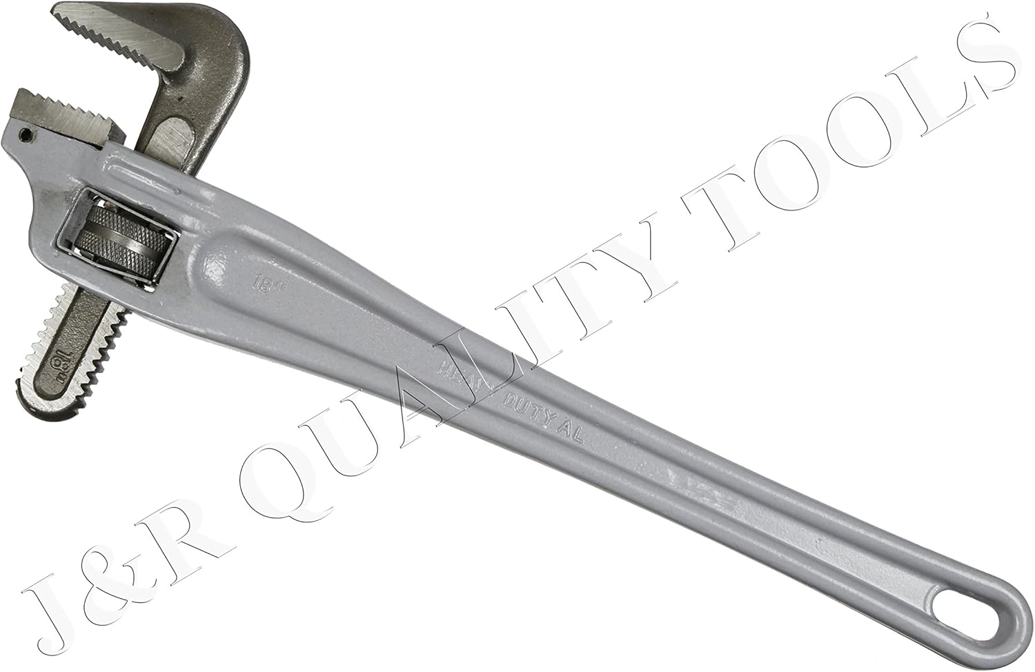 18" Offset Pipe Wrench, 3-1/2" Jaw Capacity, Alloy Steel Jaws, Aluminum Handle, Pack of 2 N490248