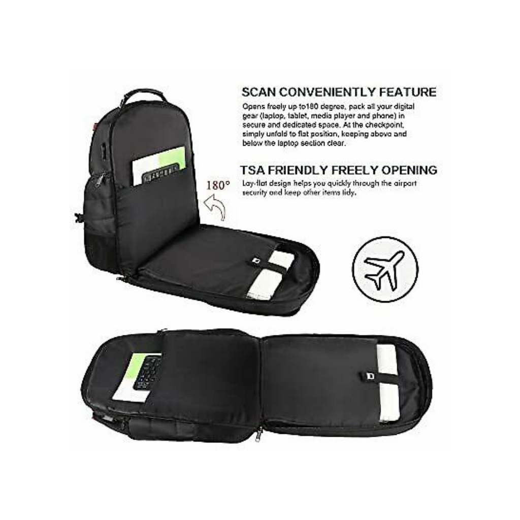Black 45L Anti-Theft Travel Laptop Backpack S202214