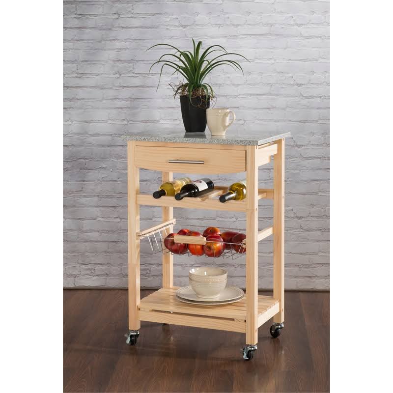 Granite Top Kitchen Cart E685392