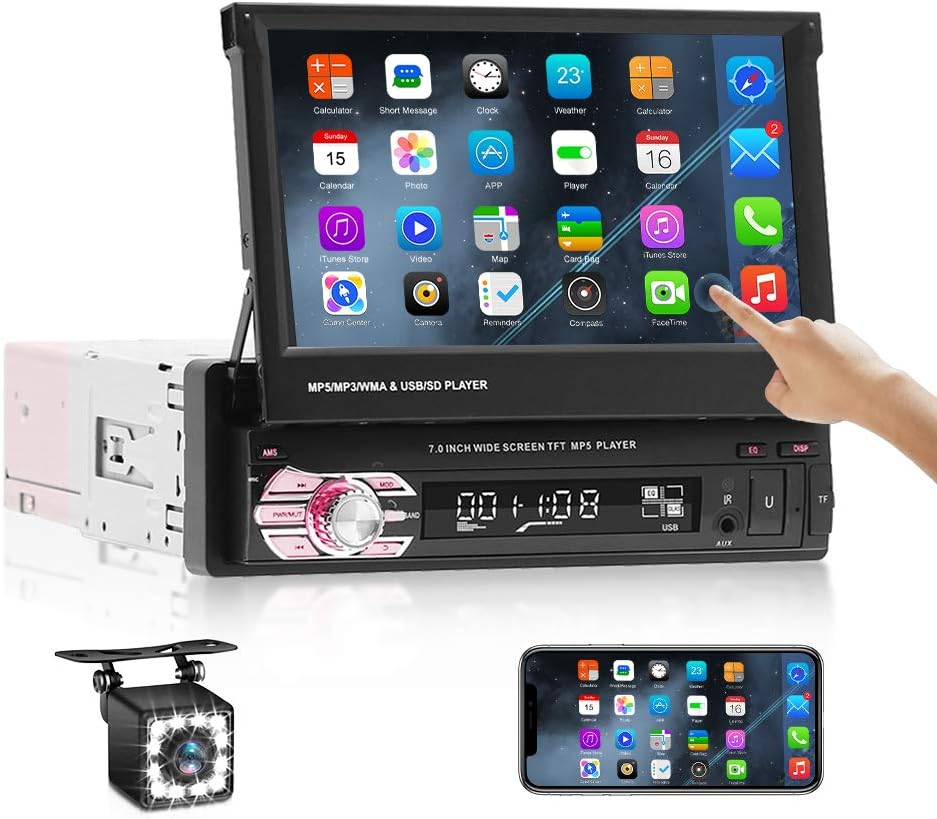 7 Inch Touch Screen Car Stereo with Bluetooth Backup Camera Z48474