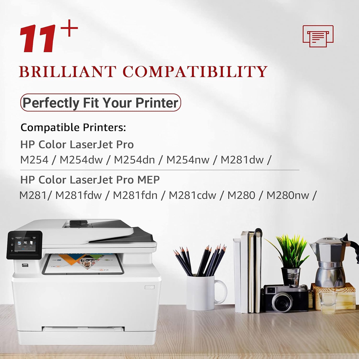 Compatible Toner Cartridge 4-Pack for HP Color LaserJet Printers (Black Cyan Yellow Magenta) M8787