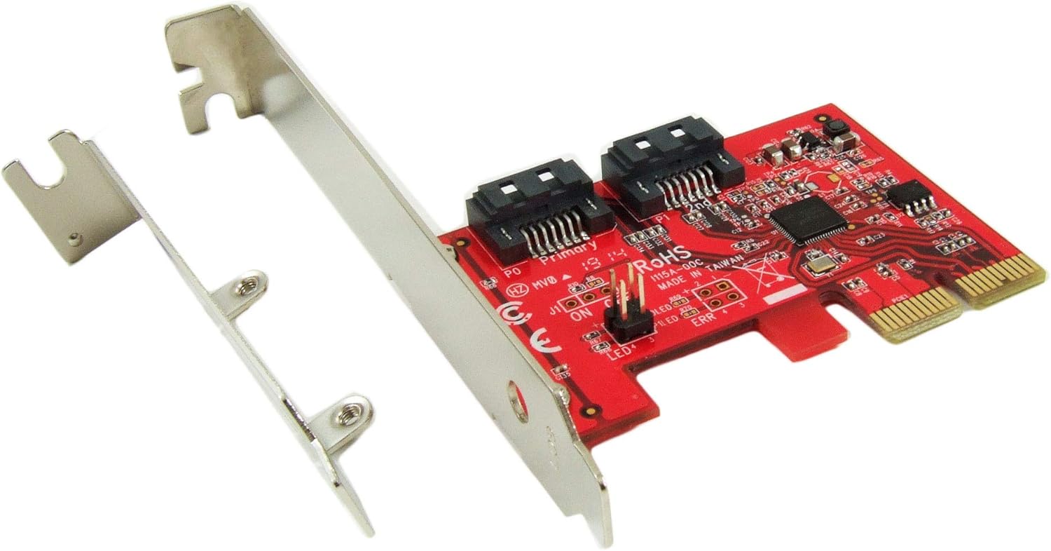 SATA III RAID 2-Port PCIe x2 Card Pack of 2 U441