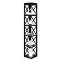 5 Shelf Corner Bookcase in Black Wood Finish T80301