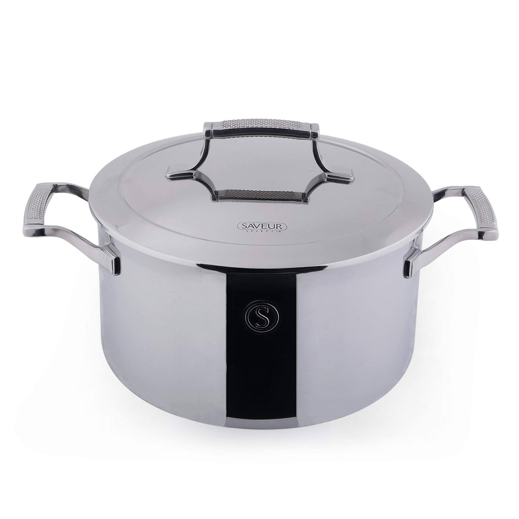 6 qt. Tri-Ply Stainless Steel Stock Pot with Lid U700717