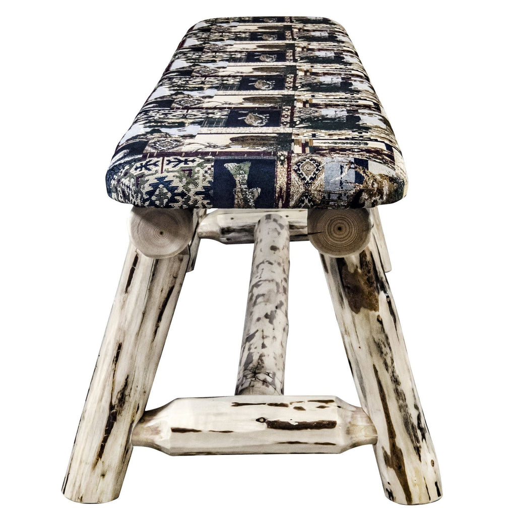 Natural Wood Plank Style Bench A478