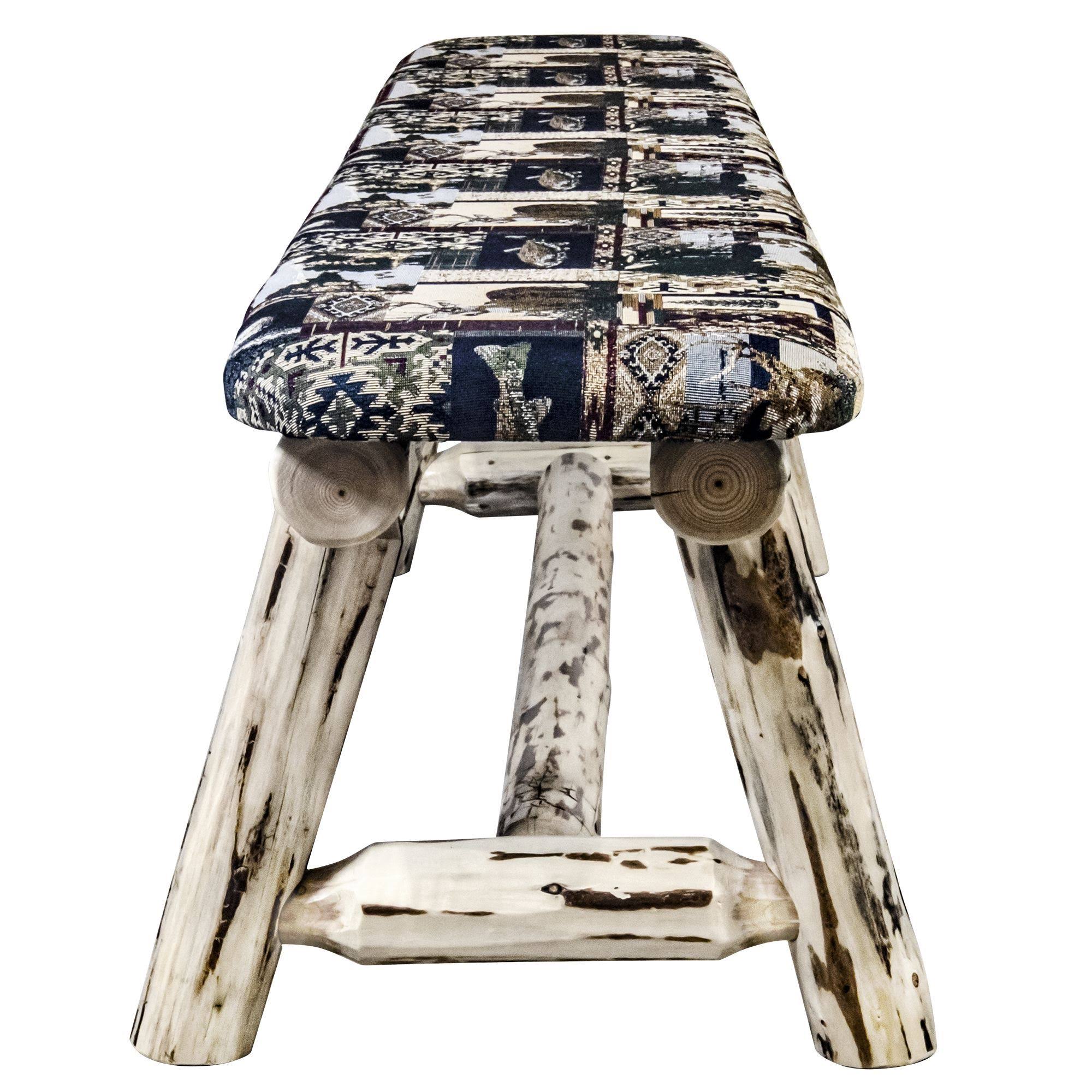 Natural Wood Plank Style Bench A478