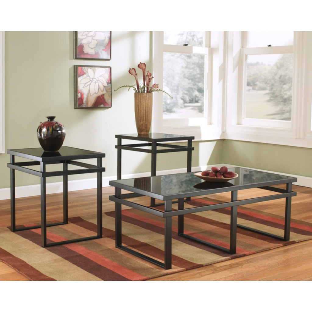 3-Piece Black Occasional Table Set E440