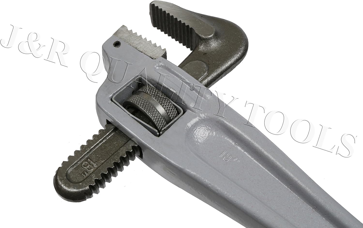 18" Offset Pipe Wrench, 3-1/2" Jaw Capacity, Alloy Steel Jaws, Aluminum Handle, Pack of 2 N490248