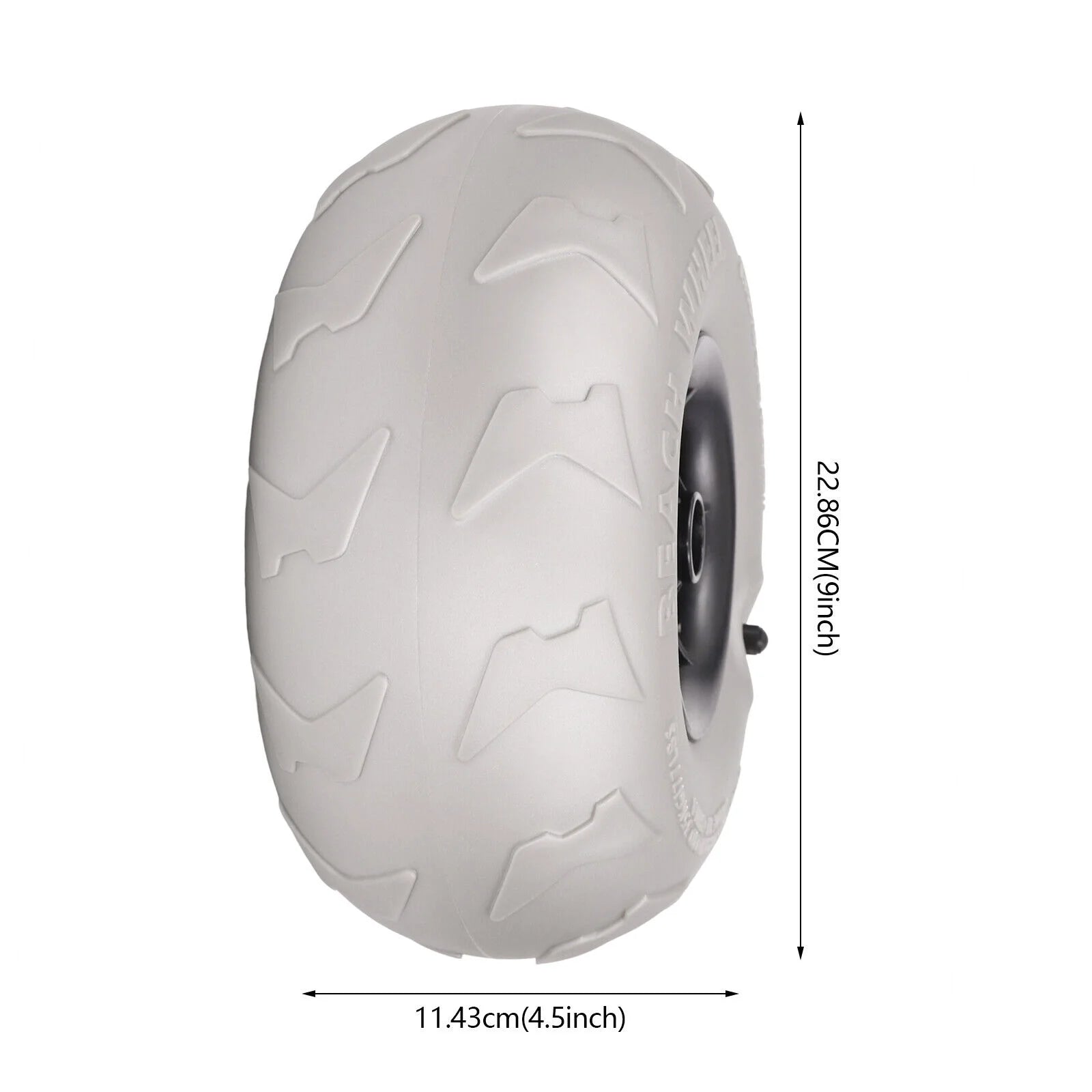 2pcs 9'' Inflatable Wheels Replacement Sand Tire PVC for Kayak Dolly Cart A897