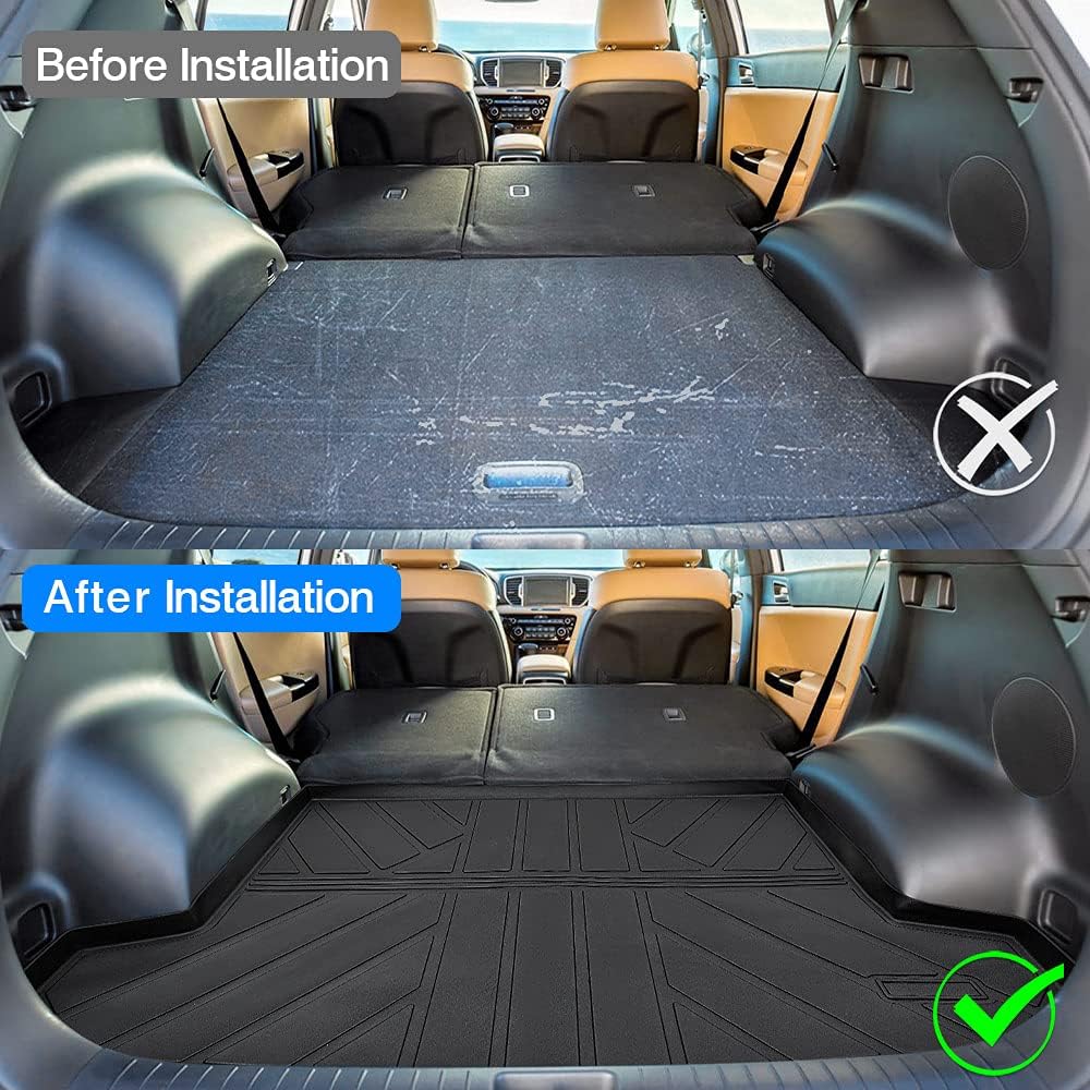 Car Cargo Mat for Kia Sportage 2017 2022 All Weather Custom Fit TPO Cargo Liner T51997