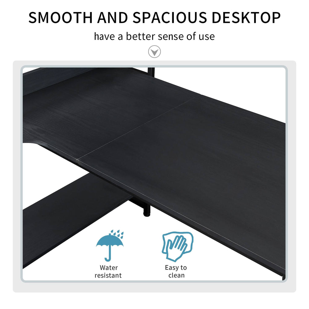 Tiger Home Office Desk with 5-Tier Open Bookshelf S2790