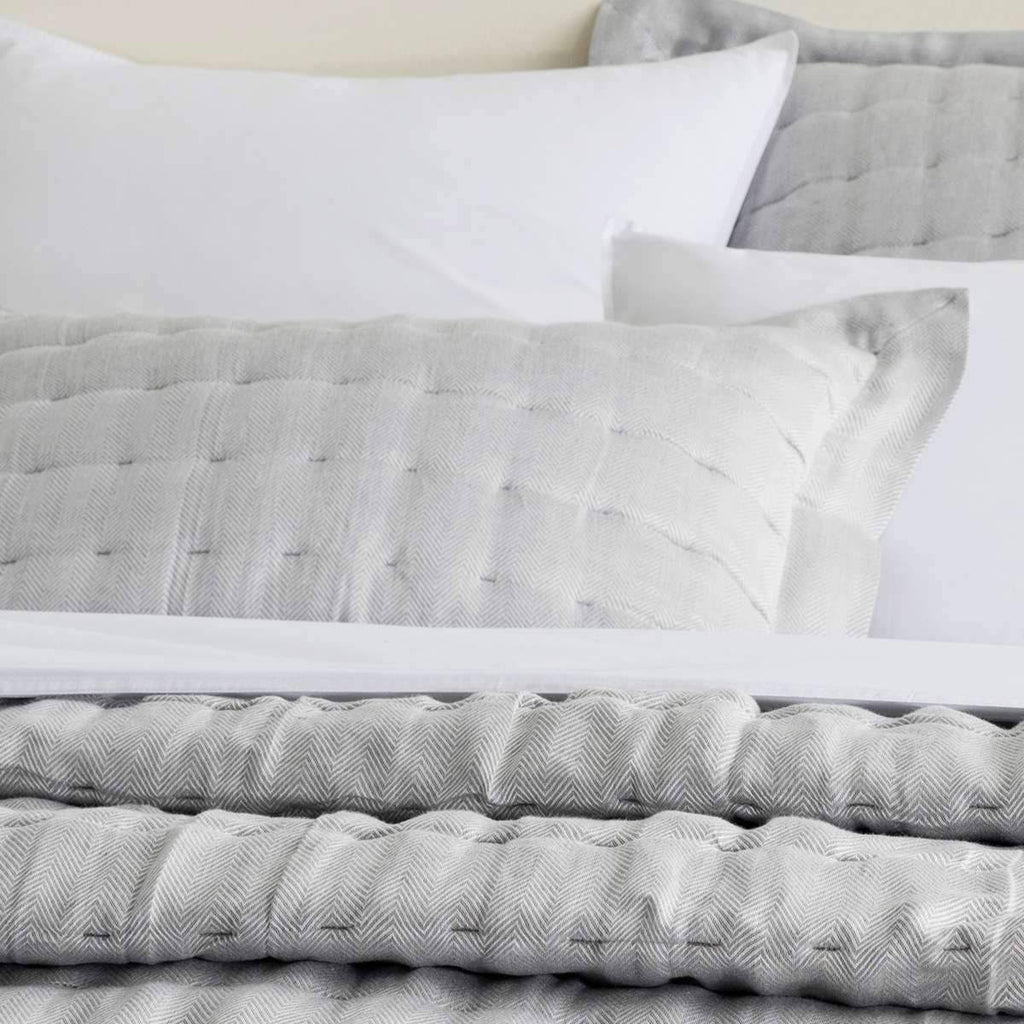 King Grey Quilted Sham K80086