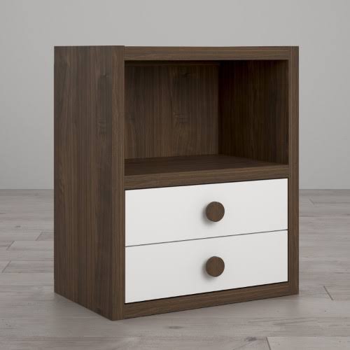 Blue Walnut Modular Bookcase with Drawers Y2326