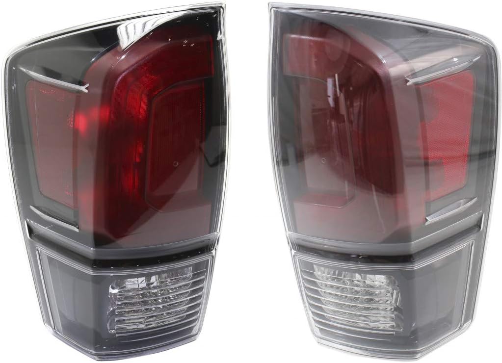 Black Tail Light Pair for Toyota Tacoma 2016-2020 M568